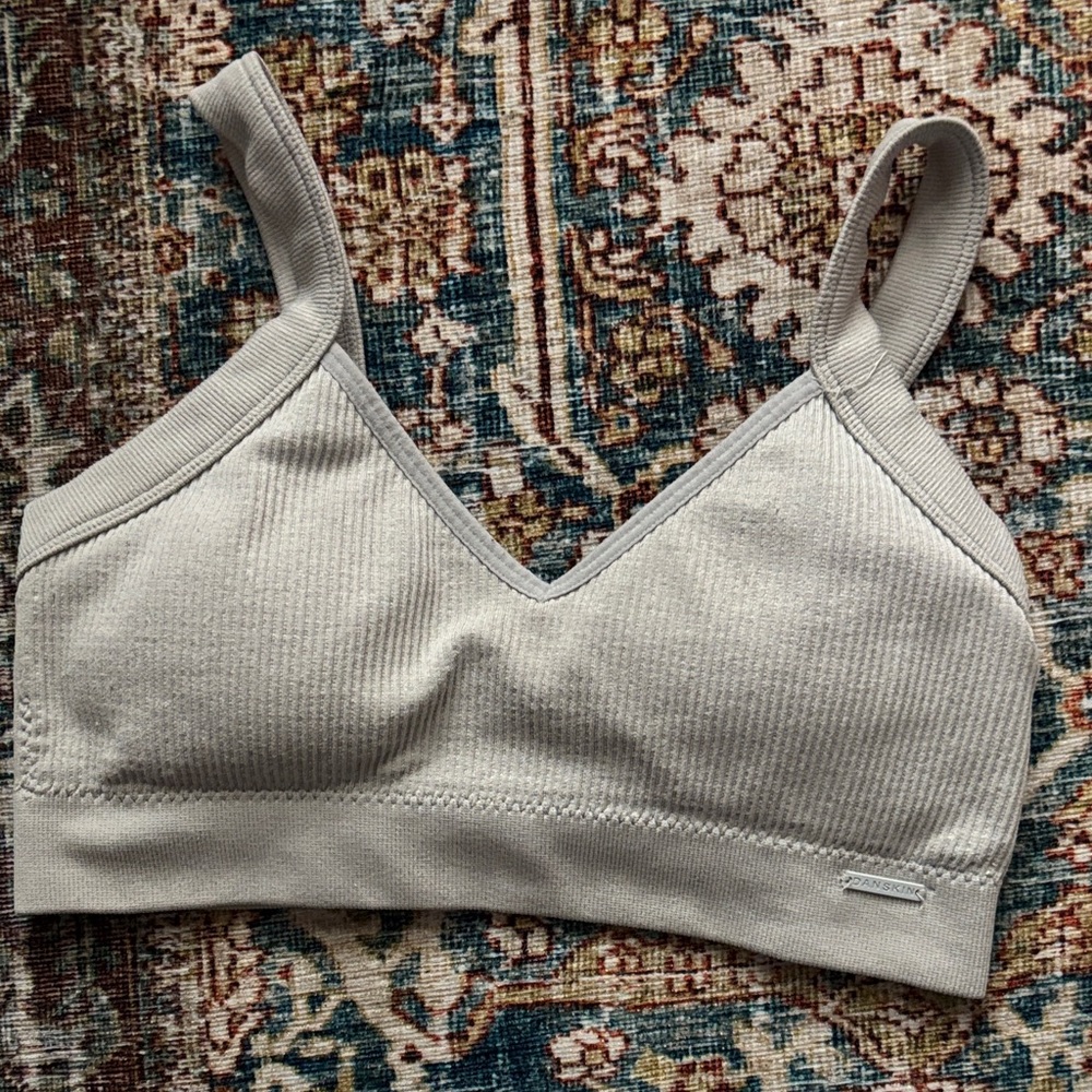 Danskin Light Gray Ribbed Bralette
